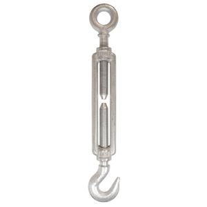 Tensor de ojo y gancho forjado tipo DIN 1480 galvanizado Tensor de cuerda de alambre de acero industrial con cuerpo cerrado - Product Image 1