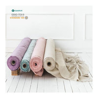 Tissu en lin 100 % lin européen de 280 cm de large, vendu au mètre, prélavé, certifié OEKO-TEX, pour literie, couette, rideau, nappe