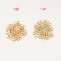 Anneaux de jonction fermés plaqués or 18 carats en laiton de 7 mm en forme de donut pour la fabrication de bijoux DIY