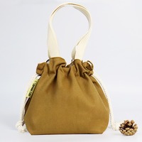 Sac à cordon personnalisé avec logo, pochette en toile de coton, fabricant de sacs de rangement, sac à poignée double usage, réutilisable, pour courses et déjeuner, en gros, OEM