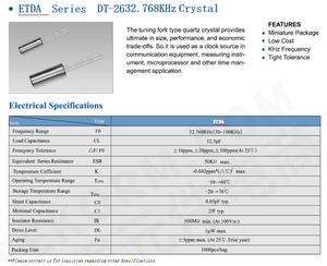 2*6MM <strong>3</strong>*8MM 2X6 3X8 32.768KHz 32768KHZ 32.768K 12.5PF 10PPM Frequency Resonator Oscillator Quartz Crystal Cylindrical - Product Image 3
