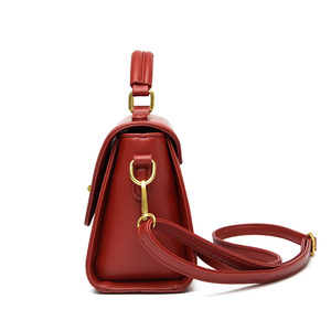 Hot Sale Women's Square Shoulder Bag <b>Small</b> <b>Bucket</b> Handbag PU Leather Zip Closure Single Strap Fashion Travel Cosmetic Organizer - Product Image 5