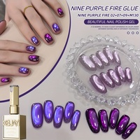 XEIJAYI Vernis à ongles gel UV Nine purple Fire, lot de 4 couleurs, fournitures pour ongles, sans HEMA, sans TPO, norme UE, usine OEM ODM, vente en gros
