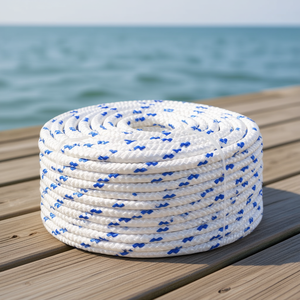 Cuerda marina de polipropileno blanca de 0.39 pulgadas y 164 pies para amarre y acoplamiento de embarcaciones - Product Image 2
