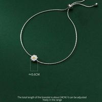 Bracelet à breloques ajustable en argent sterling 925, forme fleur, tendance, certifié GDTC, bijoux fins pour mariage, vente chaude