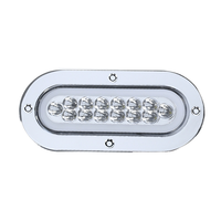 Feu arrière à LED avec halo néon ovale de 6 pouces, clignotant, feu de position latéral, feu de freinage, feu d'arrêt, feu de travail pour camion, remorque, 12V 24V