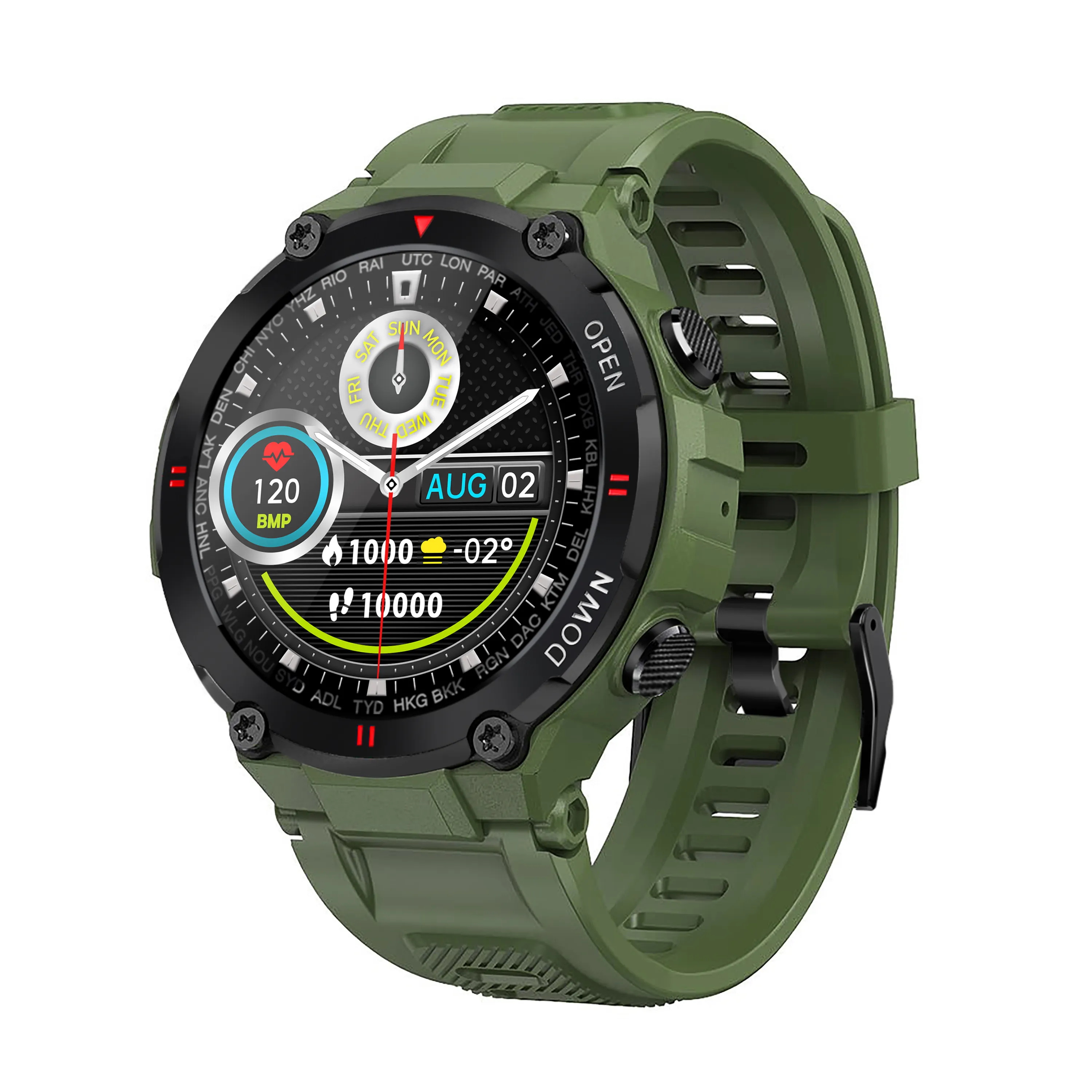 Hot Selling K22 Outdoor Smartwatch Gps Tracker Bt Calling 400Mah Batterij Muziek Controle Polsband Mannen Smart Watch