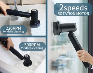 7 in 1 Cordless <strong>Power</strong> Floor Electric <strong>Scrubber</strong> Cleaning <strong>Brushes</strong> Electric Spin Cleaner - Product Image 4