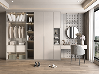 Armoire dressing moderne blanche, design européen de luxe, meuble de rangement pour chambre à coucher