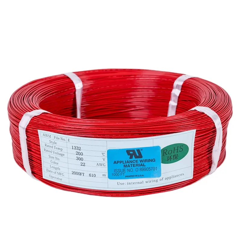 Manufacturers directly supply UL1332 standard electronic wire fluorine plastic high temperature wire fluorine plastic single cor