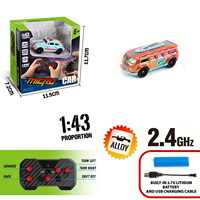 Voiture de course miniature en métal moulé sous pression 2.4G 1:43, jouets en métal moulé sous pression, voiture télécommandée haute vitesse, mini voiture télécommandée, jouets télécommandés
