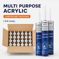 Mastic acrylique transparent commercial pour fissures, réparation murale, mastic acrylique flexible et lisse pour moulures en bois, scellant acrylique fin