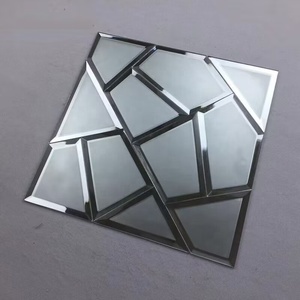 Venta al por mayor <span class=keywords><strong>de</strong></span> lujo teñido biselado 30cm * 30cm cuadrado espejo <span class=keywords><strong>de</strong></span> cristal mosaico azulejos artesanía pegatinas - Product Image 5