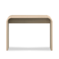 Console d'entrée moderne en chêne américain, table d'appoint incurvée personnalisable, meuble de couloir de luxe en bois organique