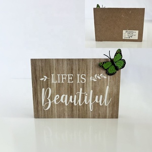 Nuevo Diseño Rústico <span class=keywords><strong>de</strong></span> Decoración <span class=keywords><strong>de</strong></span> Mesa <span class=keywords><strong>de</strong></span> Madera para Pascua, Decoración Ecológica para la Temporada <span class=keywords><strong>de</strong></span> Primavera, Letreros con Impresión UV, Color y Tamaño Personalizables - Product Image 4