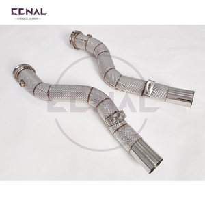 Ecnal pour Maserati Ghibli SQ4 3.8T 2014+ - Collecteur d'échappement en acier inoxydable pour améliorer les performances de la <span class=keywords><strong>voiture</strong></span>, isolation thermique - Product Image 5