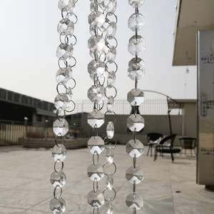 Decorazioni per soffitto matrimonio perline di cristallo perline di <span class=keywords><strong>vetro</strong></span> per tenda evento di natale decorazioni per scena di perline trasparenti tenda - Product Image 4