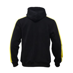 Sweatshirts à capuche personnalisés, avec logo brodé, vente en gros de sweatshirts à capuche sport en coton noirs - Product Image 3