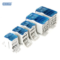 Bornier de connecteurs de rail DIN de distribution de puissance modulaire à vis 160A PV