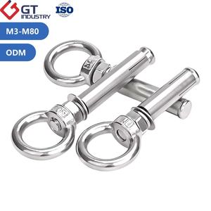 Ganchos de Elevación de Acero Inoxidable A2 A4 50 70 80 ASTM A36 316 316L, Perno <span class=keywords><strong>con</strong></span> Tornillo de Expansión <span class=keywords><strong>con</strong></span> Anillo, Tuercas de Ojo Cerrado - Product Image 4