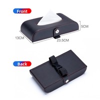 Support de mouchoirs en cuir pour accoudoir de voiture, style sangle extractible, accessoires de suspension pour dossier de siège, pour femmes