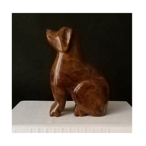 Estatuilla de perro de ónix de dos caras, obra de arte de piedra tallada de excelente calidad disponible en Pakistán, diseño de animales con estilo - Product Image 3
