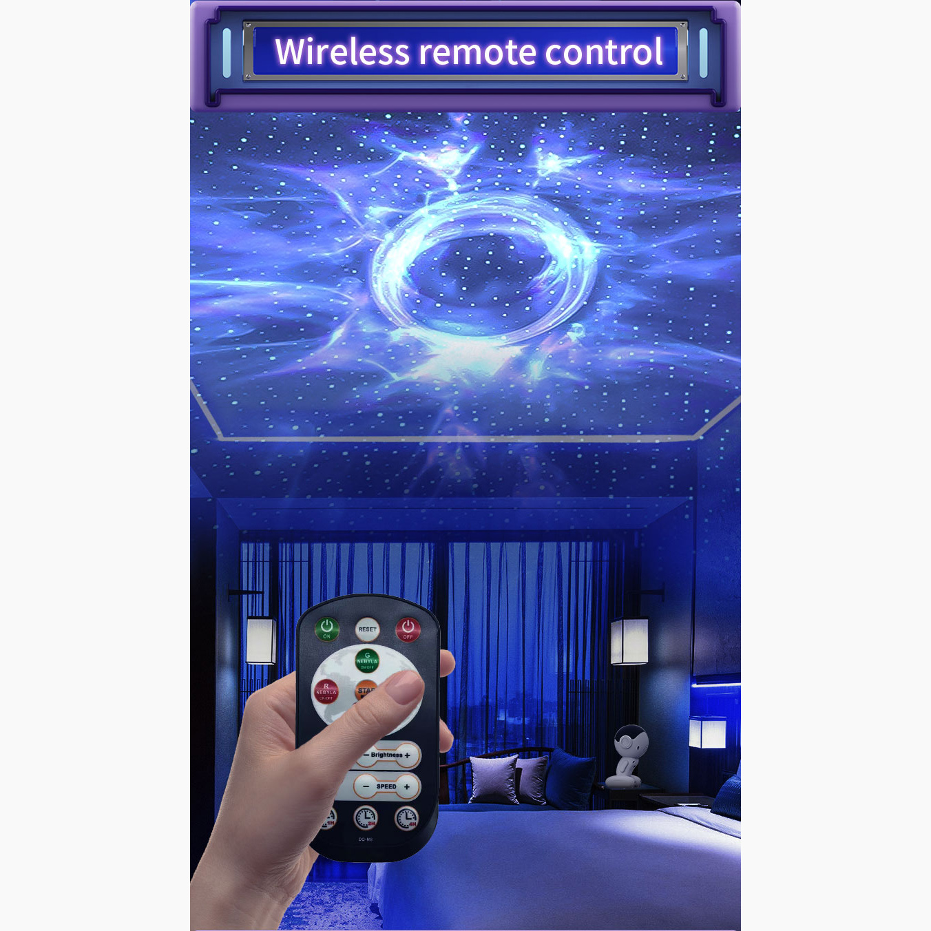 Robot Black Hole Star Projector Light - LED Nebula Galaxy Night