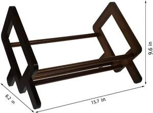 Estantería de escritorio de madera, organizador de estantes de libros de escritorio, librería inclinable de madera en la sala de estar - Product Image 2