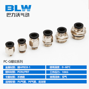 Acoplador rápido de la serie G Thread de Blw Pc, accesorio neumático de cobre para manguera de aire - Product Image 1