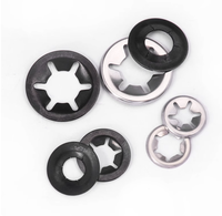 65Mn Spring Steel Black Oxide Spn External Self-locking Round Flat Star Push Nuts for Axis Etainers Washer Push on Fastener