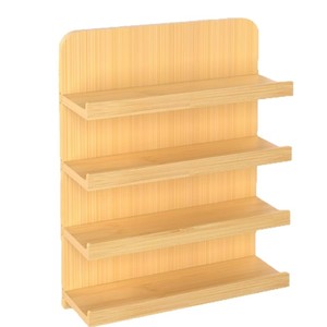 Estante de almacenamiento de madera de varios niveles, 4 capas, gran capacidad para cápsulas de café, bolsitas de té, estante organizador de bebidas, uso en escritorio - Product Image 5