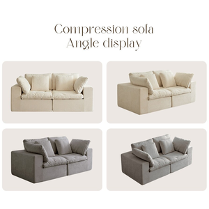 Sofá Compacto Reclinável a Vácuo para Apartamento, <span class=keywords><strong>2</strong></span> Lugares, Espuma Comprimida, Ideal para Dormitórios e Espaços Pequenos - Product Image 3