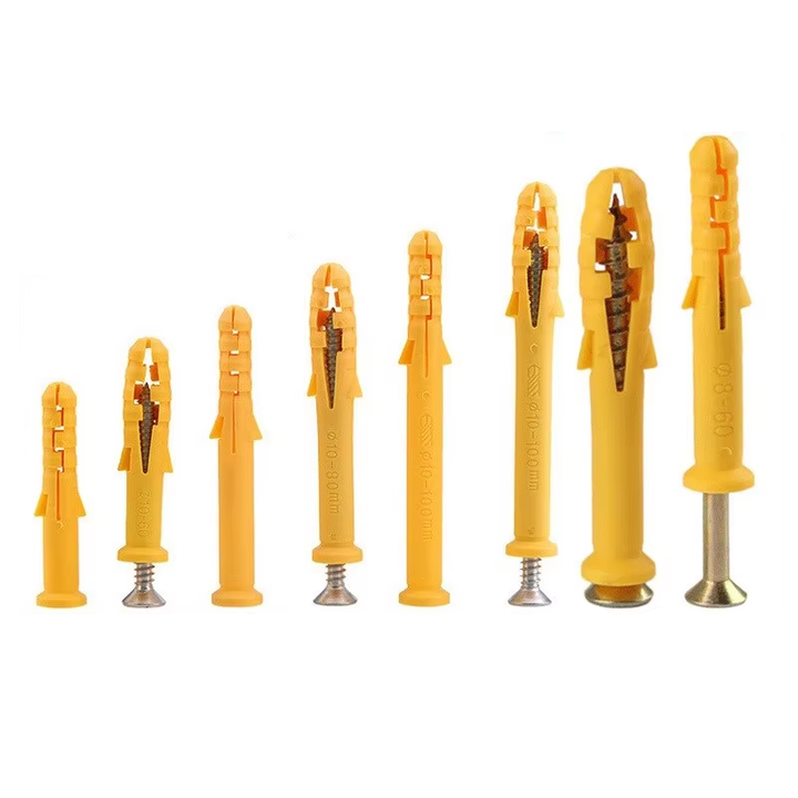 M6 M8 M10 Small yellow croaker expansion screw plastic expansion pipe rubber plug bolt expansion plug self tapping screw set