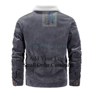 Chaqueta con cuello de solapa polar cálida a la moda para hombre - Product Image 4