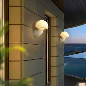 Lampe murale LED moderne en résine en forme de <span class=keywords><strong>champignon</strong></span>, chambre à coucher, extérieur, à intensité variable, 3000K <span class=keywords><strong>blanc</strong></span> chaud - Product Image 4