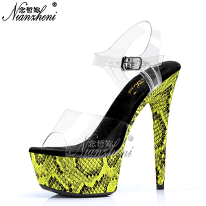 Sandalias de Tacón Alto de 15 cm para Mujer, Estilo Gótico, para Bailarinas de Pole Dance, para Club Nocturno, Bar, Eventos - Product Image 6