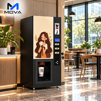 Distributeur automatique de café commercial avec écran LCD, écran tactile 22 pouces, service 24h/24 et 7j/7, corps en acier galvanisé, design personnalisé pour