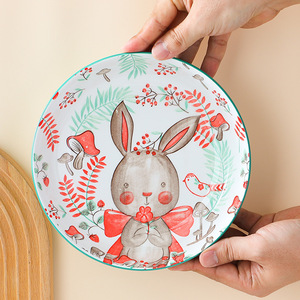 Tazón de Arroz de Cerámica Creativo con Esmalte Bajo, Tazón de Sopa con Diseño de Animales del Bosque, Tazón de Desayuno Bonito, Regalo de Inauguración para el Hogar - Product Image 3