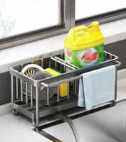 Prix de gros Égouttoirs multifonctions pour évier Panier de séchage des couverts Éponge liquide de vaisselle de cuisine Étagère de rangement antirouille