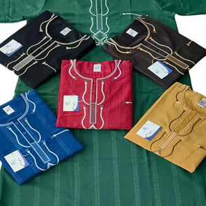 CCY vente en gros personnalisé arabe Jubbah broderie hommes Thobe Al Haramain sommeil soie Thobe à manches courtes Thobe marocain - Product Image 5