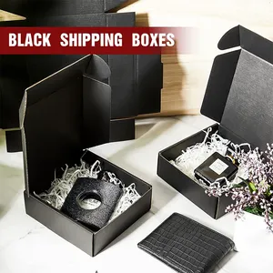Özelleştirilmiş düşük fiyat pembe oluklu mukavva siyah posta nakliye kutuları logo ambalaj