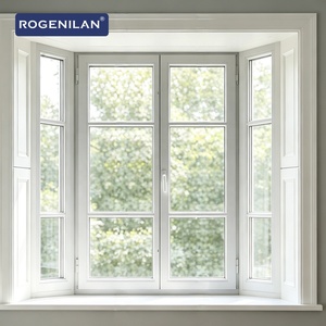 Fenêtres à battants en aluminium français Rogenilan résistantes aux ouragans pour villas, avec grilles et vitrage, style baies vitrées européennes - Product Image 1