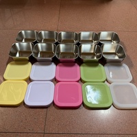 Boîte à lunch carrée en acier inoxydable 304, moderne et minimaliste, récipient de stockage alimentaire, compatible micro-ondes, boîte bento, portion contrôlée