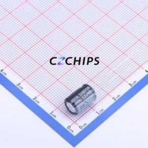 Condensateur électrolytique en aluminium à montage traversant EKM225M2GF12RR, composant à montage traversant (THT), D8xL12mm 2.2uF 20% 400V 3.5mm - Product Image 1