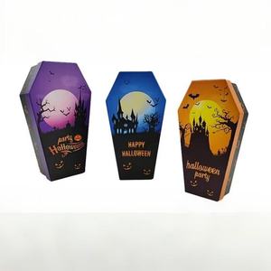 Caja de Regalo de Cartón Gris en Forma de Ataúd Personalizable para Halloween, Accesorios para Fiestas Góticas - Product Image 2