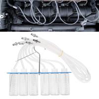 Jeu d'adaptateurs pour injecteur de diagnostic diesel Cylindre de test de débit Adaptateur à rampe commune Testeur de compteur de carburant Ensemble d'outils Compteur
