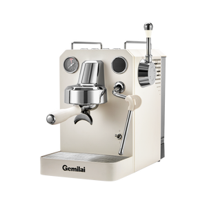Cafetera 3 en 1 para Oficina, Color Blanco Marfil, Carcasa de Acero Inoxidable, Máquina para Hacer Capuchino para el Hogar, Bomba de 15 Bares de Presión - Product Image 1