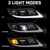 Phares LED JC améliorés avec clignotants séquentiels pour Toyota Camry 2009 2010 2011, vente en gros directe usine, Plug and Play