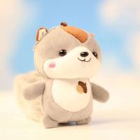 Porte-clés en peluche écureuil mignon jouets kawaii peluche poupée peluche poupée écureuil porte-clés sac breloque pendentif écureuil porte-clés
