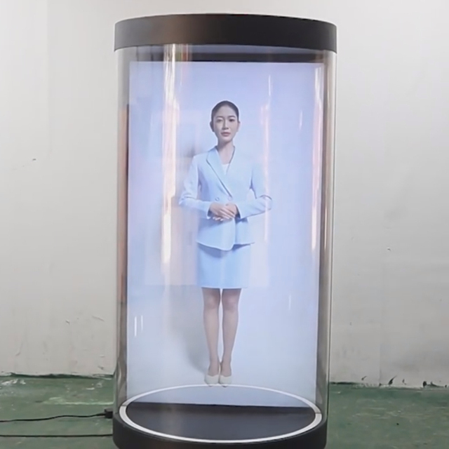 3D Hologram Digital Human Touch Screen Advertising Box Holographic Transparent Holobox Display Cabinet Showcase